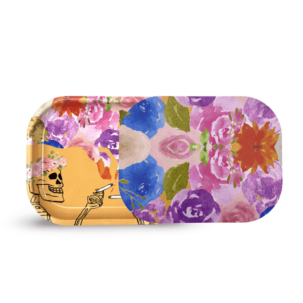 Rolling Tray with Magnetic Cover - Dead Flowers by Dan Macura - ZZZ's Collective