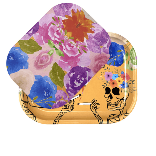 Rolling Tray with Magnetic Cover - Dead Flowers by Dan Macura - ZZZ's Collective