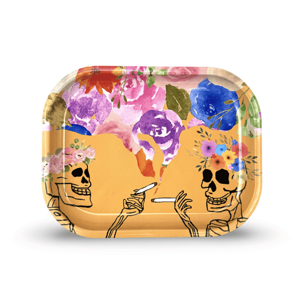 Rolling Tray with Magnetic Cover - Dead Flowers by Dan Macura - ZZZ's Collective