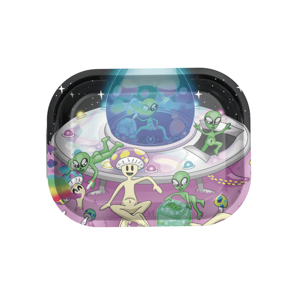 Rolling Tray with Magnetic Cover - Intergalactic Trip by Bangerooo - ZZZ's Collective