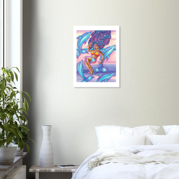 Fine Art Poster - Dolphins by Olivia Dinnal - ZZZ's Collective