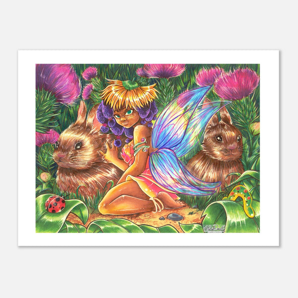 Fine Art Poster - Fairy with Friends by Olivia Dinnal - ZZZ's Collective