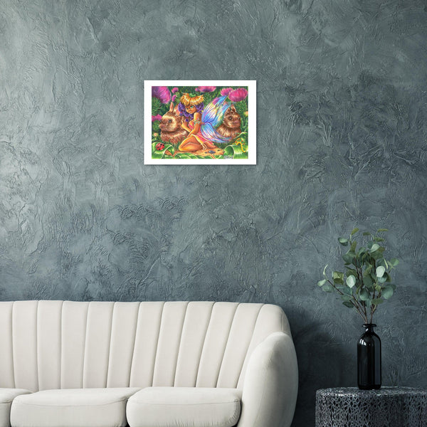 Fine Art Poster - Fairy with Friends by Olivia Dinnal - ZZZ's Collective