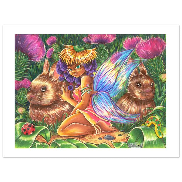 Fine Art Poster - Fairy with Friends by Olivia Dinnal - ZZZ's Collective