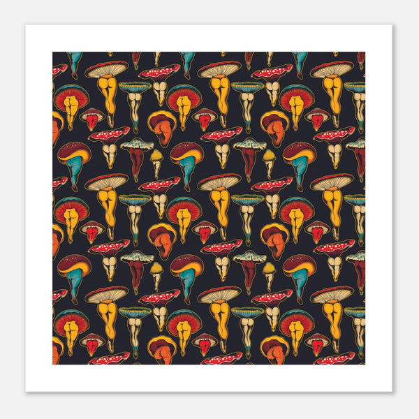 Fine Art Poster - Shroom Booties by Ceci Granata (Black) - ZZZ's Collective