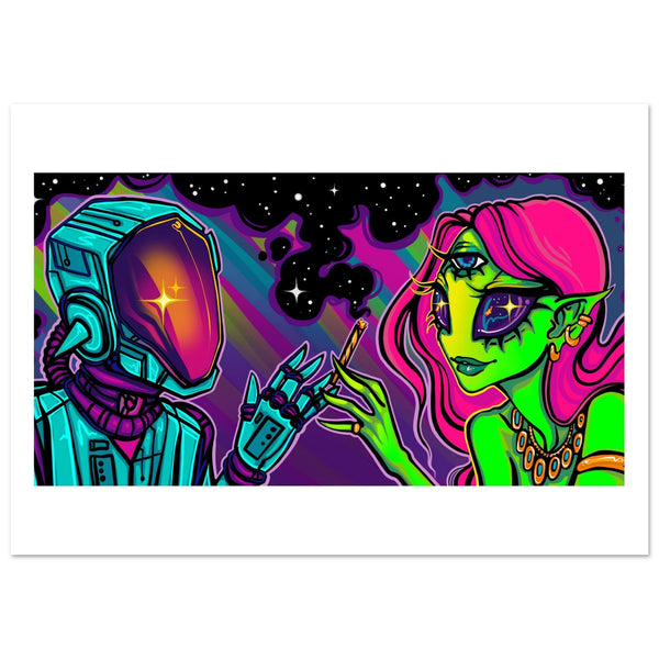 Fine Art Poster - Space Lovers by Andi @Spookygirlart - ZZZ's Collective