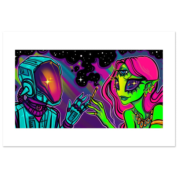 Fine Art Poster - Space Lovers by Andi @Spookygirlart - ZZZ's Collective