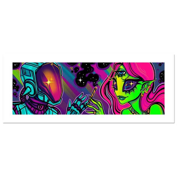 Fine Art Poster - Space Lovers by Andi @Spookygirlart - ZZZ's Collective