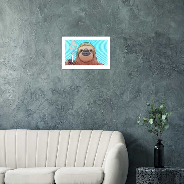 Fine Art Poster - Stoner Sloth by Tim Molloy - ZZZ's Collective