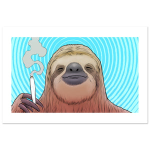 Fine Art Poster - Stoner Sloth by Tim Molloy - ZZZ's Collective