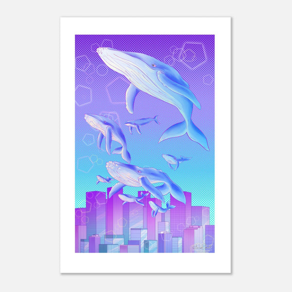 Fine Art Poster - Whales by Olivia Dinnal - ZZZ's Collective