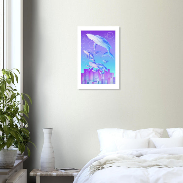 Fine Art Poster - Whales by Olivia Dinnal - ZZZ's Collective