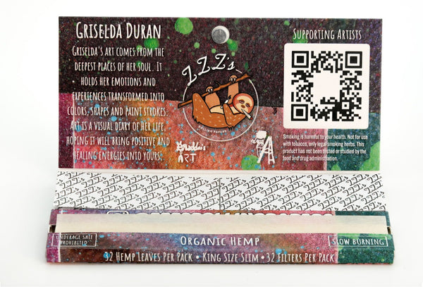 King Size Slim Rolling Papers + Tips - "Living in Harmony con la vida" - ZZZ's Collective