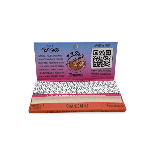 King Size Slim Rolling Papers + Tips - "Queen of Flames" - ZZZ's Collective