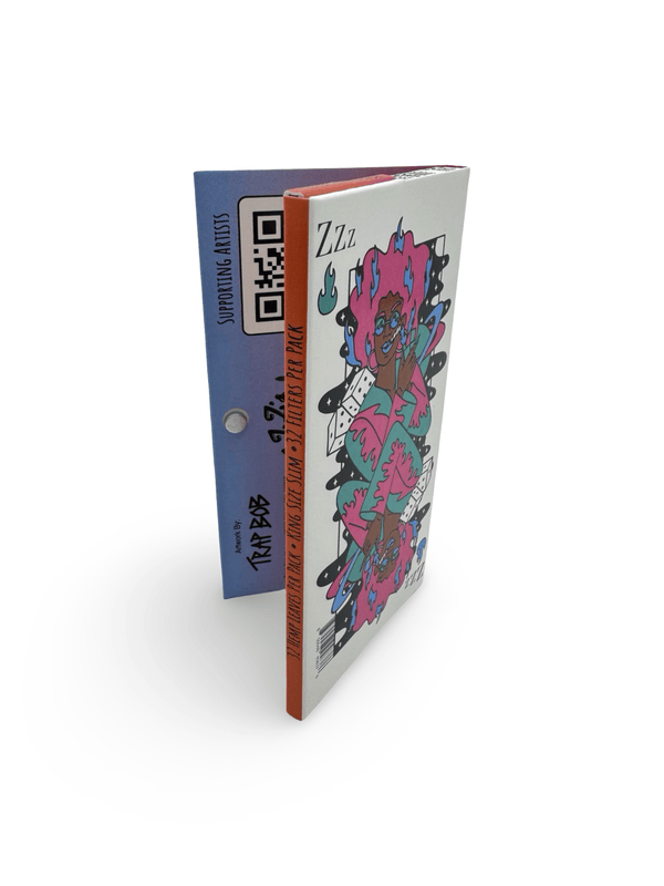 King Size Slim Rolling Papers + Tips - "Queen of Flames" - ZZZ's Collective