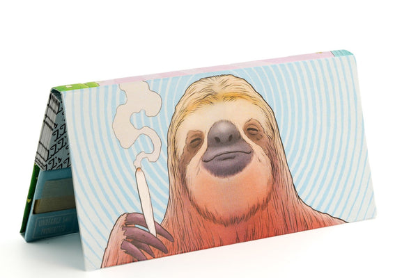 King Size Slim Rolling Papers + Tips - "Stoner Sloth" - ZZZ's Collective