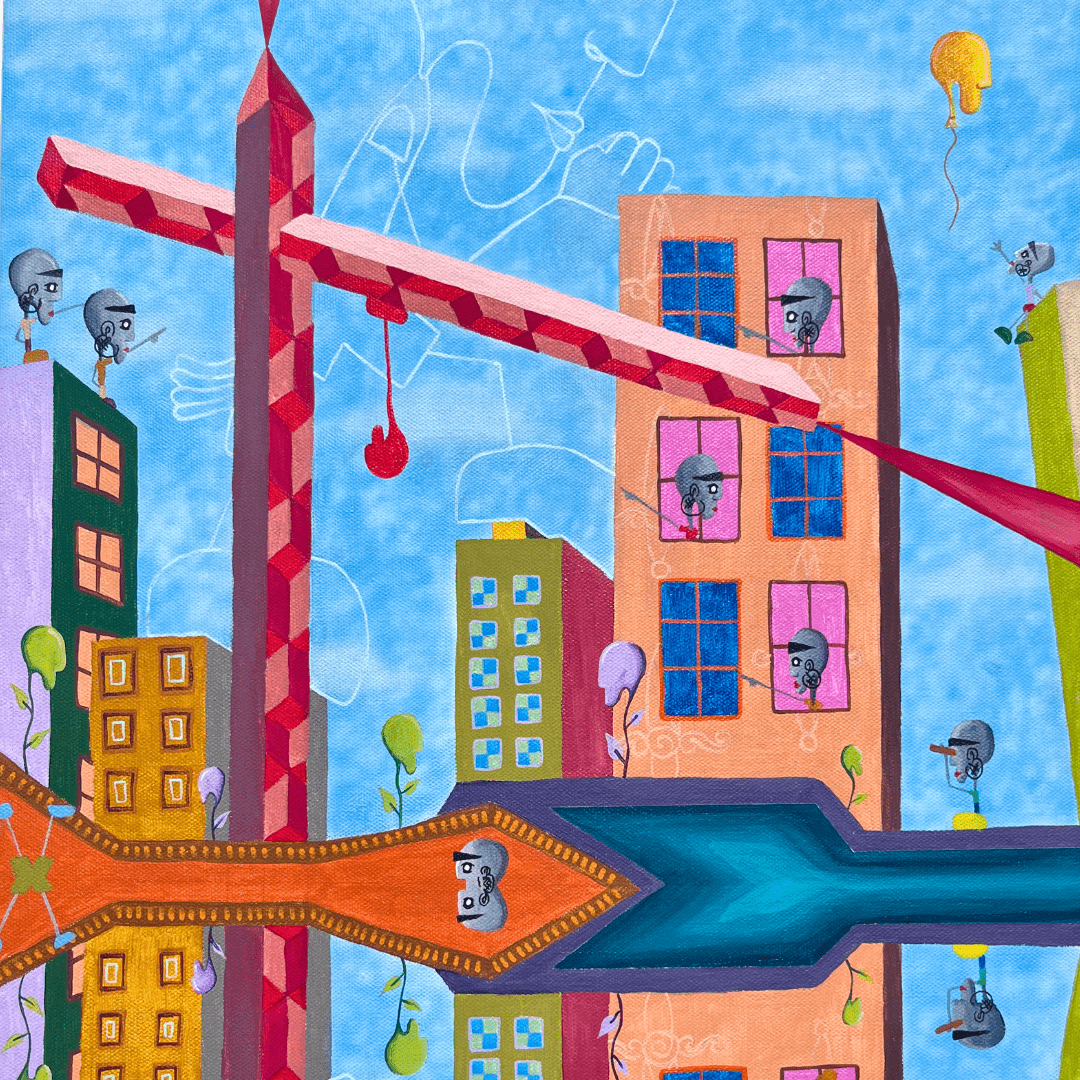 Original Canvas Artwork - Chacho's Town #2 by CHA – ZZZ's Collective