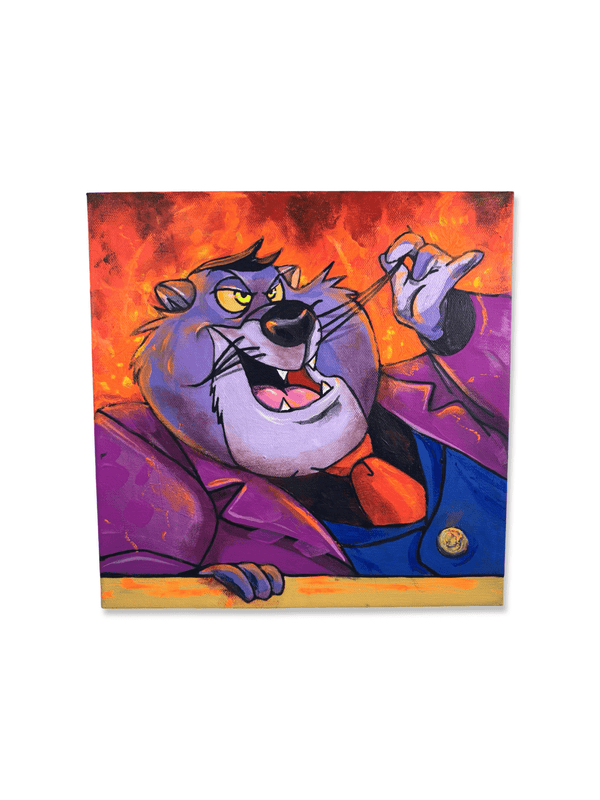 Original Canvas Artwork - Fat Cat by Allan Sousa - ZZZ's Collective