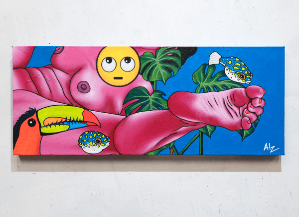 Original Canvas Artwork - Welcome to the Jungle by Allan Sousa (16"x40") - ZZZ's Collective