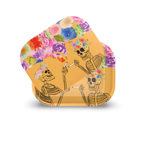 Rolling Tray with Magnetic Cover - Dead Flowers by Dan Macura - ZZZ's Collective