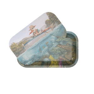 Rolling Tray with Magnetic Cover - Gone Fishin' by Joaquin Carreño - ZZZ's Collective