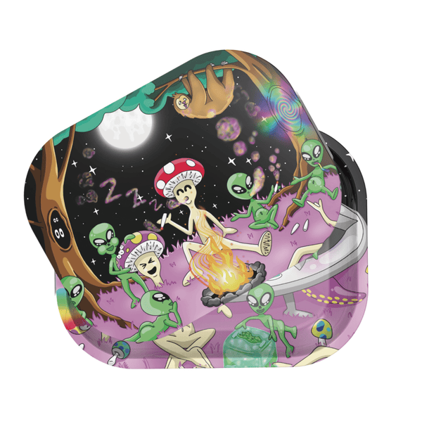 Rolling Tray with Magnetic Cover - Intergalactic Trip by Bangerooo - ZZZ's Collective