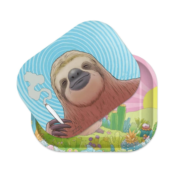 Rolling Tray with Magnetic Cover - Samuel The Sloth by Tim Molloy - ZZZ's Collective