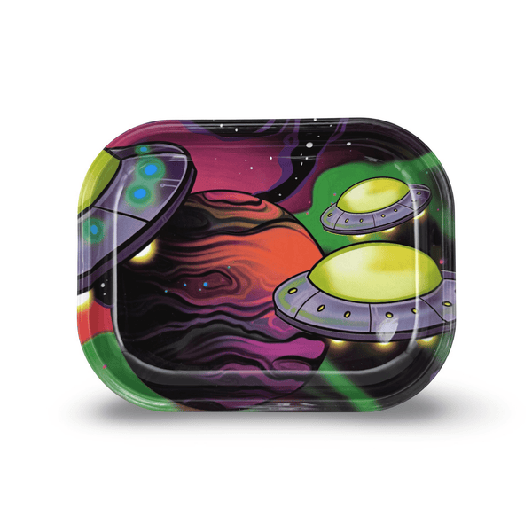 Rolling Tray with Magnetic Cover - Space Lovers by Spooky Girl Art - ZZZ's Collective
