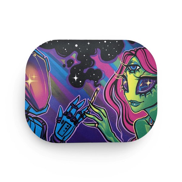 Rolling Tray with Magnetic Cover - Space Lovers by Spooky Girl Art - ZZZ's Collective